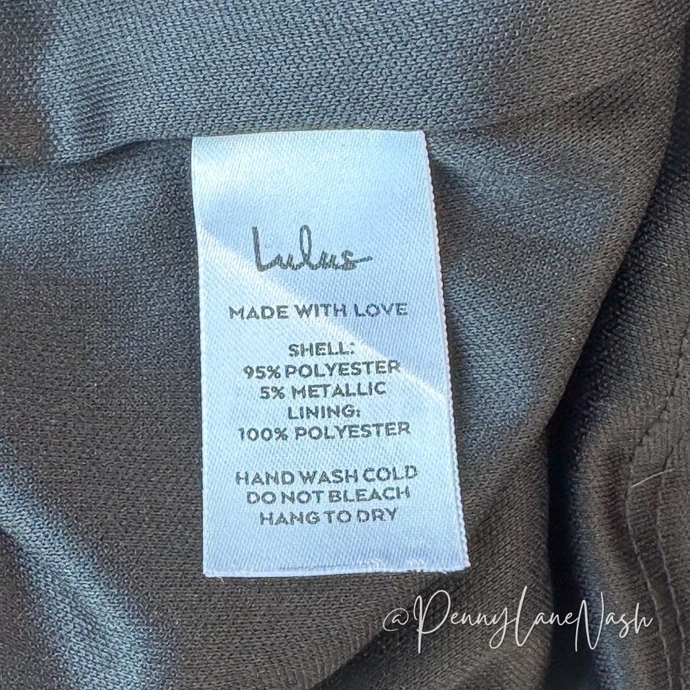 NWT Lulu's Night at the Club Black Metallic Cutout Bodycon Mini Dress Black - Picture 6 of 10